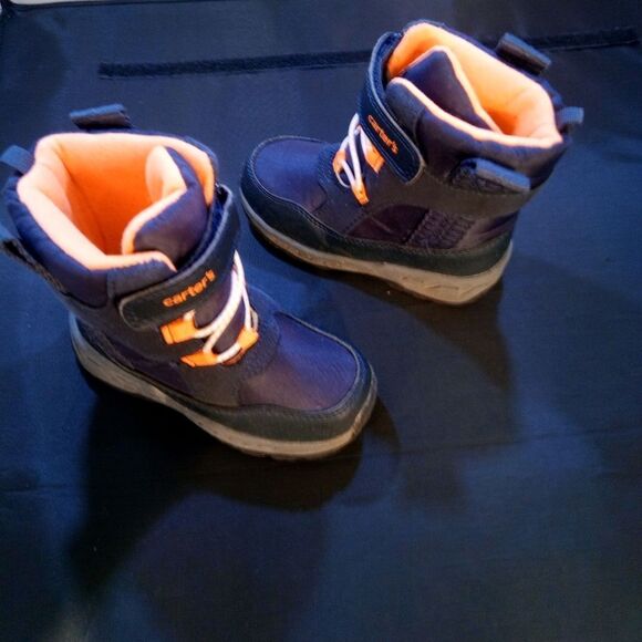 CARTER'S LACE UP TODDLER VELCRO STRAP CLOSURE SNEAKER BOOT - Picture 3 of 14